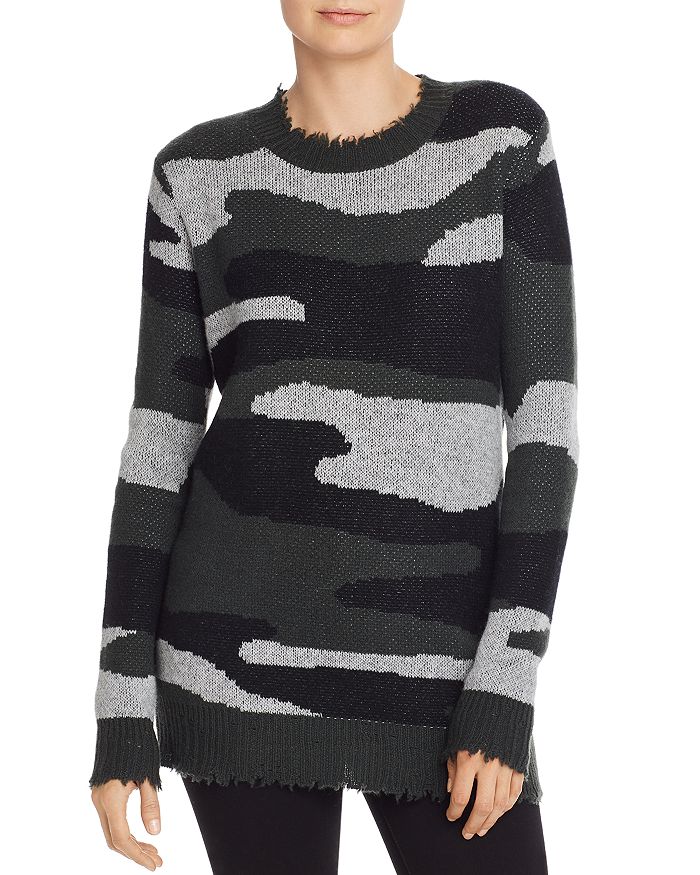 Aqua cashmere camo best sale sweater