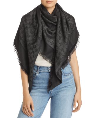 tory burch black scarf