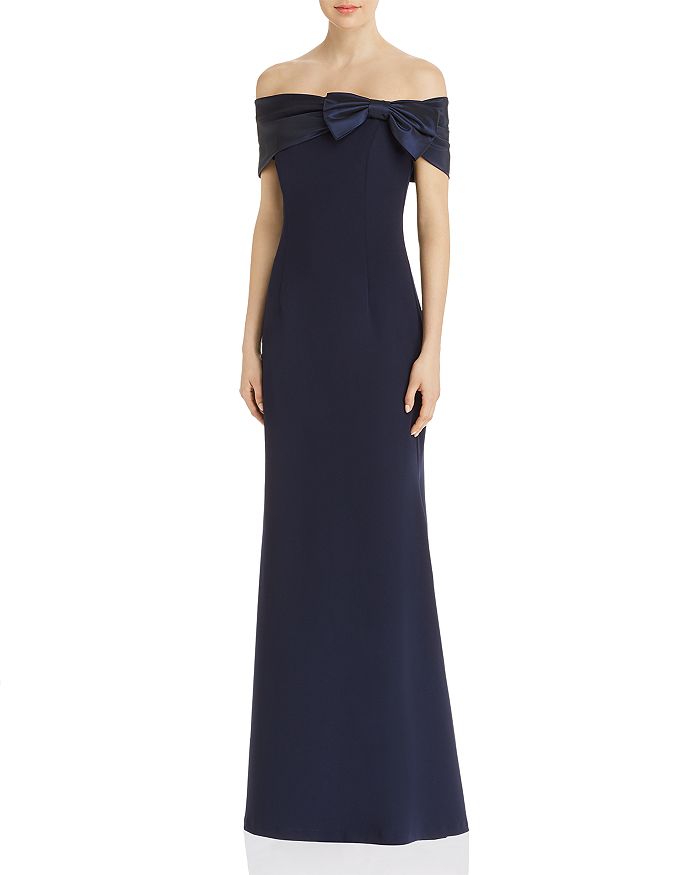Eliza J Off The Shoulder Bow Gown Bloomingdale s
