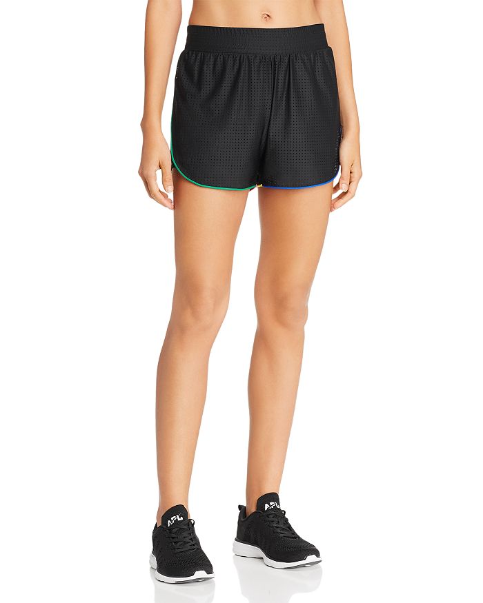 TEREZ PIPED MESH-OVERLAY SHORTS,2474-8637