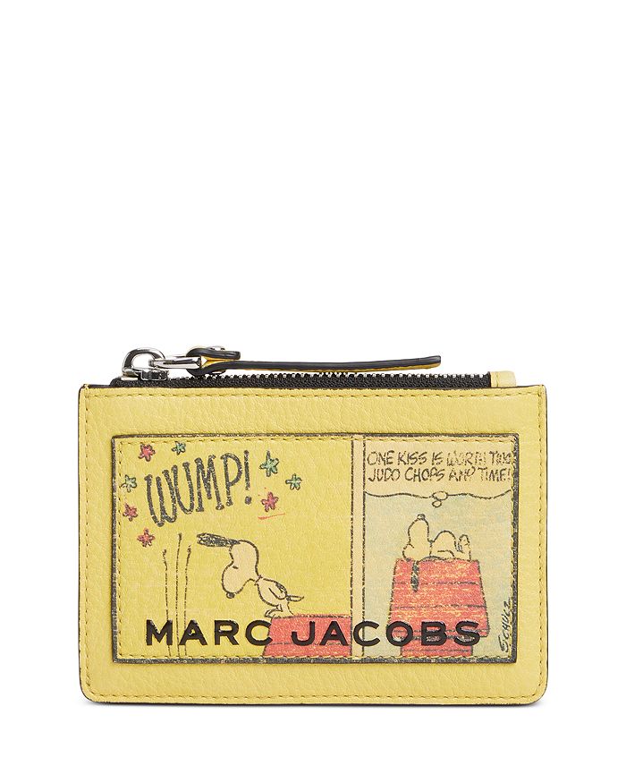 MARC JACOBS Peanuts Top-Zip Leather Wallet | Bloomingdale's