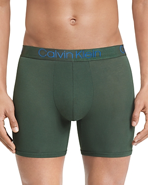 Calvin Klein Ultrasoft Stretch Modal Boxer Briefs In Duffle Green/electra Blue