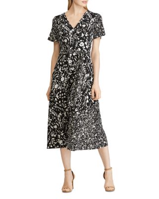 ralph lauren black midi dress