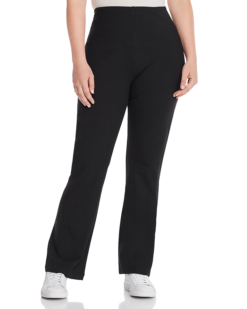 Lyssé Plus Tara Cotton Stretch Bootcut Pants In Black
