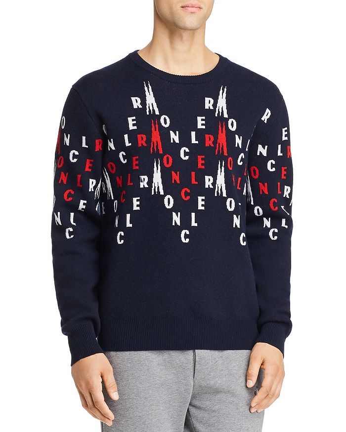 Moncler Allover-Logo Wool Sweater | Bloomingdale's