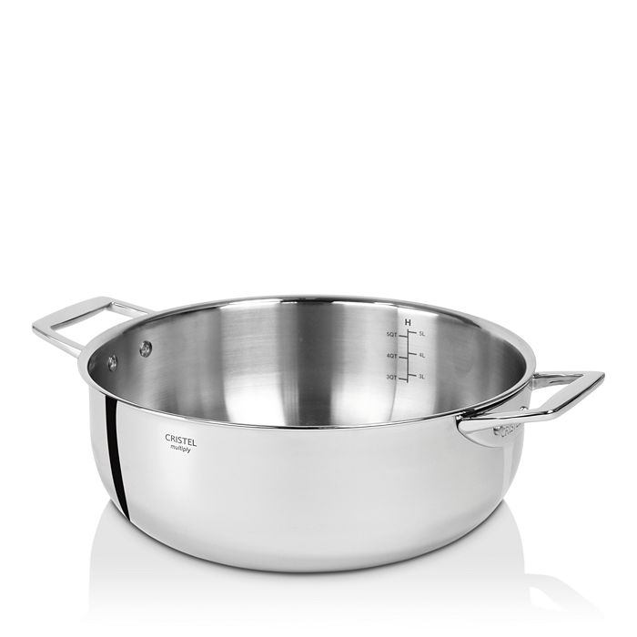 Shop Cristel Castel' Pro 5.45-qt. Stewpan With Lid In Silver
