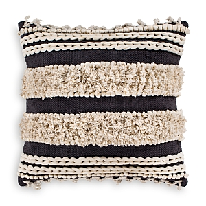 Surya Helena Textured Throw Pillow, 20 X 20 In Charcoal/cream