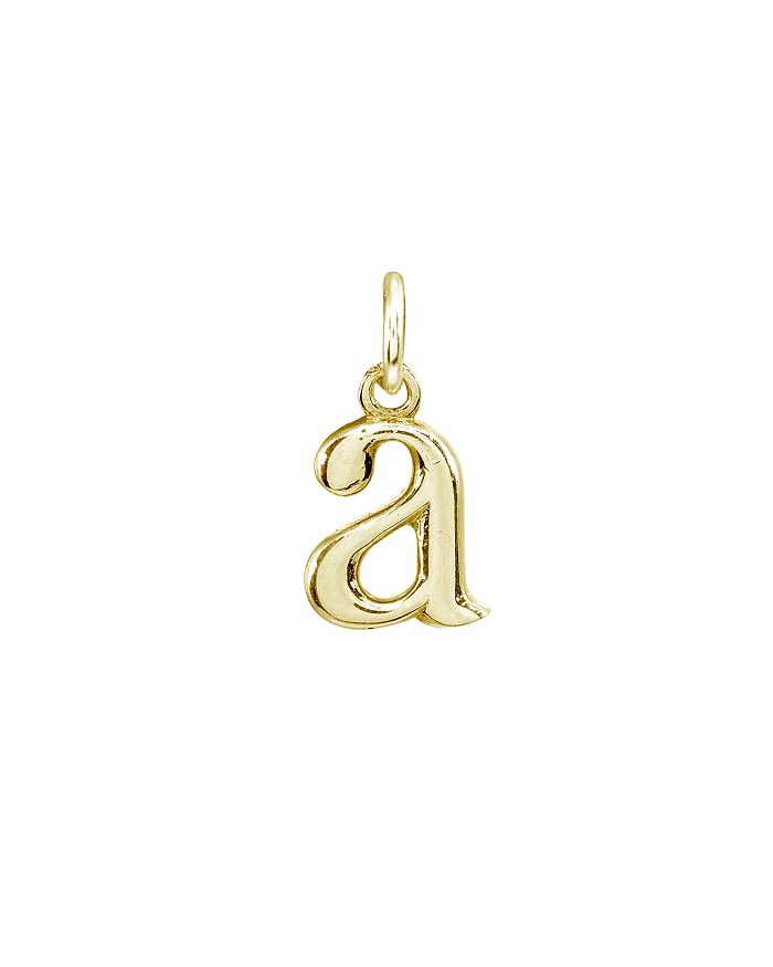 Aqua Initial Charm In Sterling Silver Or 18k Gold-plated Sterling Silver - 100% Exclusive In A/gold