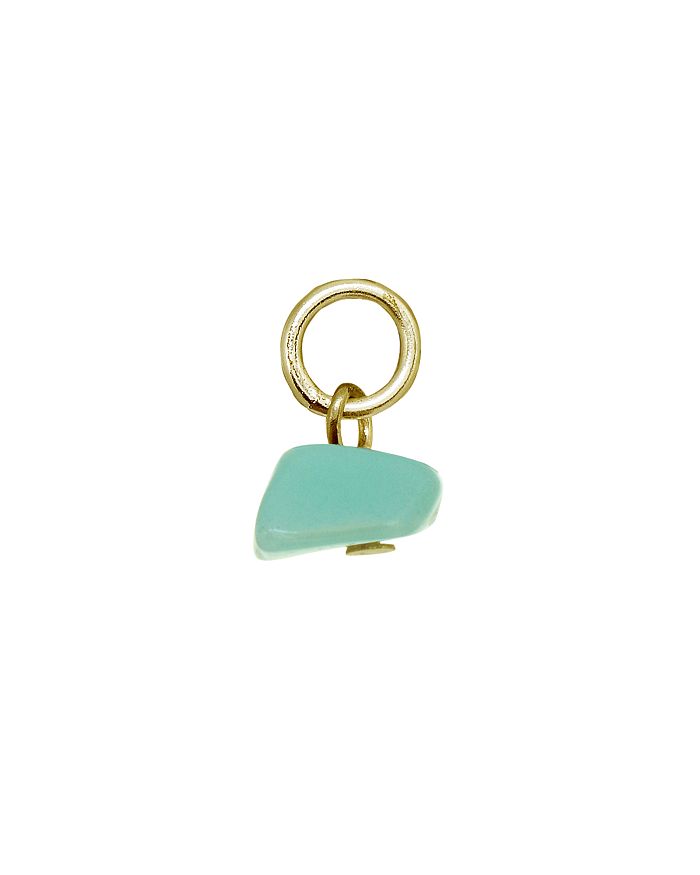 Aqua Stone Chip Charm In Sterling Silver Or 18k Gold-plated Sterling Silver - 100% Exclusive In Amazonite/gold