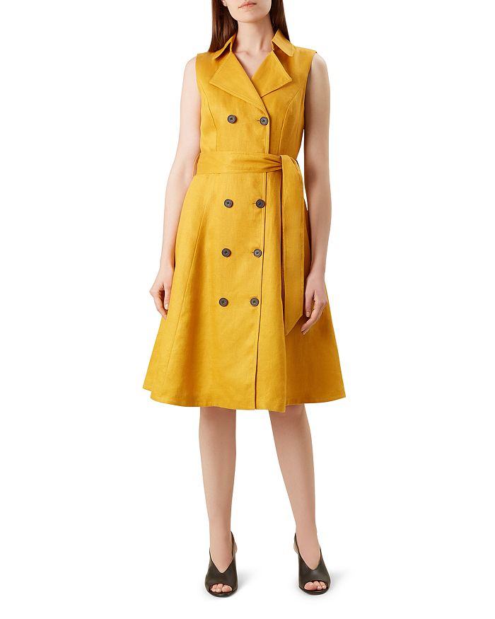 Linen trench dress sale