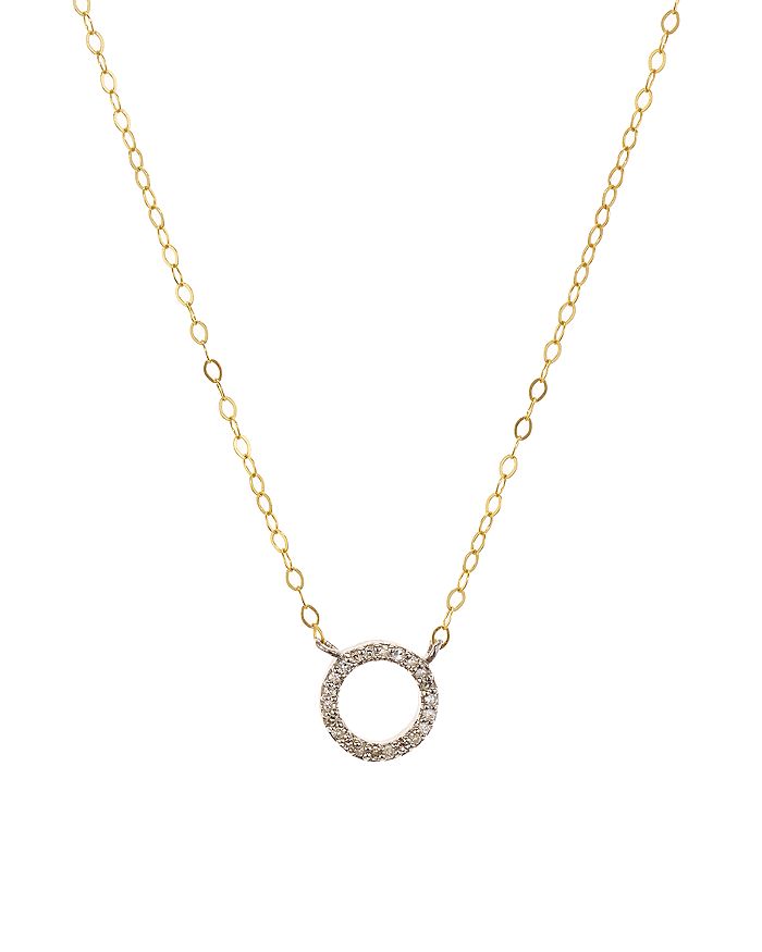 Bloomingdale's Marc & Marcella Diamond Open Circle Pendant Necklace In Gold-plated Sterling Silver, 15 - 100% Exclu In White/gold