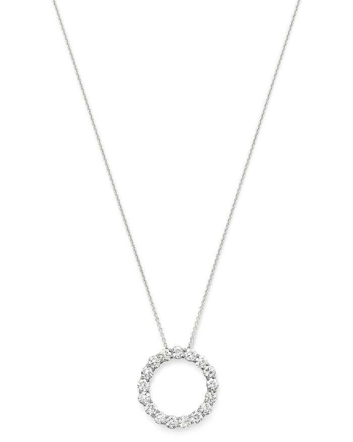 Bloomingdale's - Diamond Circle Pendant in 14K White Gold, 3.0 ct. t.w.&nbsp;- 100% Exclusive