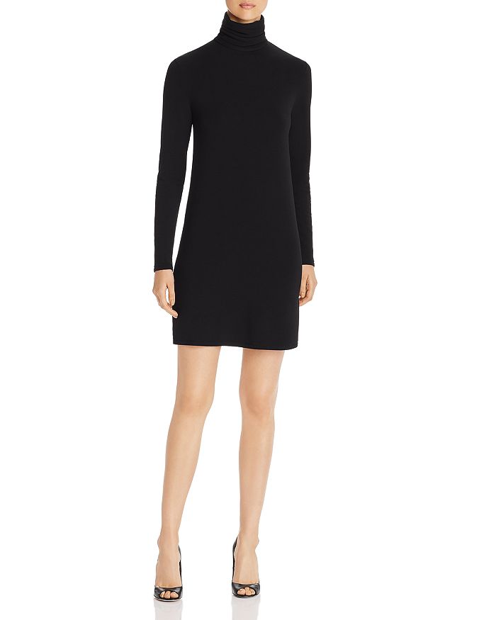 MAJESTIC FRENCH TERRY TURTLENECK DRESS,M004-FRO075M