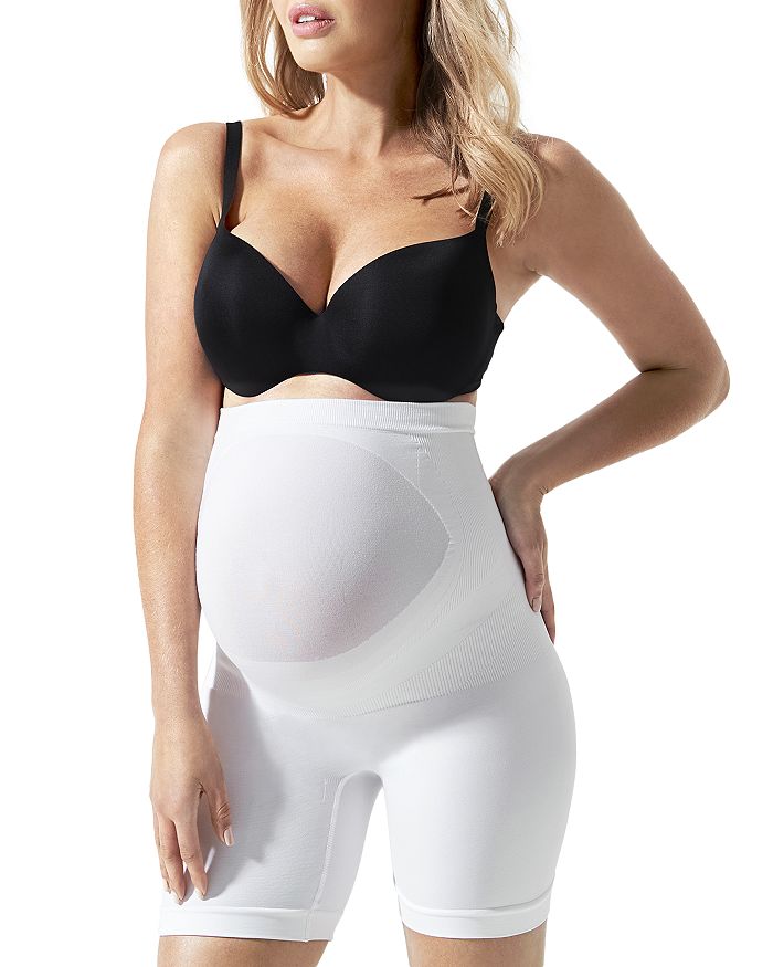 Blanqi Everyday Maternity Belly Support Shorts In White
