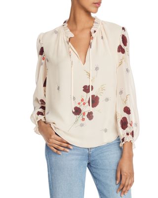 Joie Rafaella Floral-Silk Blouse | Bloomingdale's