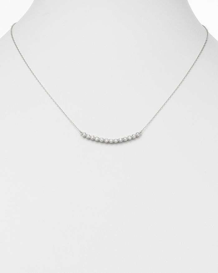 Shop Bloomingdale's Diamond Bar Necklace In 14k White Gold, 0.75 Ct. T.w. - 100% Exclusive
