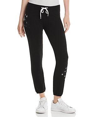 MONROW SUPERSOFT VINTAGE GLOWING STAR SWEATPANTS,HB006-178