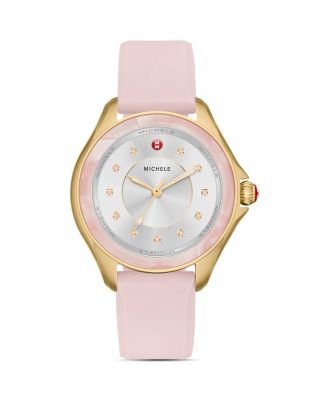 Michele watch hot sale pink face