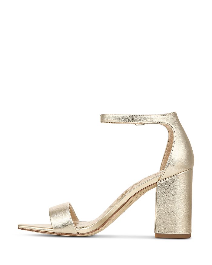 Shop Sam Edelman Women's Daniella Strappy High-heel Sandals In Gold Metallic Leather