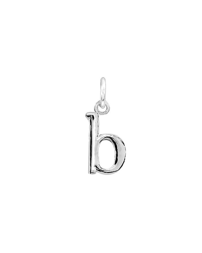 Aqua Initial Charm In Sterling Silver Or 18k Gold-plated Sterling Silver - 100% Exclusive In B/silver