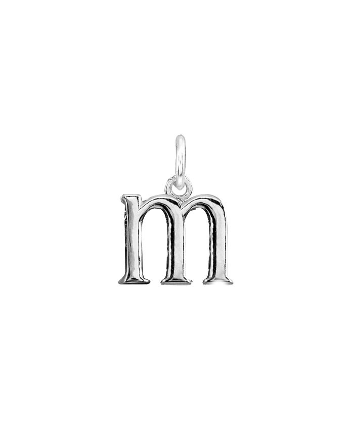Aqua Initial Charm In Sterling Silver Or 18k Gold-plated Sterling Silver - 100% Exclusive In M/silver