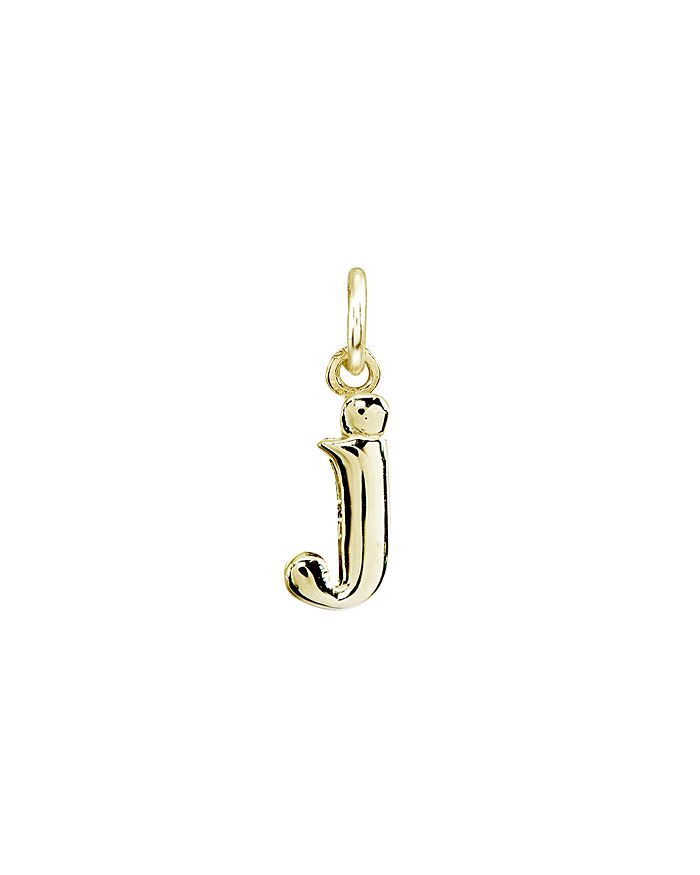 Aqua Initial Charm In Sterling Silver Or 18k Gold-plated Sterling Silver - 100% Exclusive In J/gold