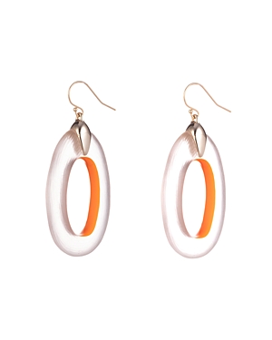 Alexis Bittar Lucite-detail Oval Drop Earrings In Sunset
