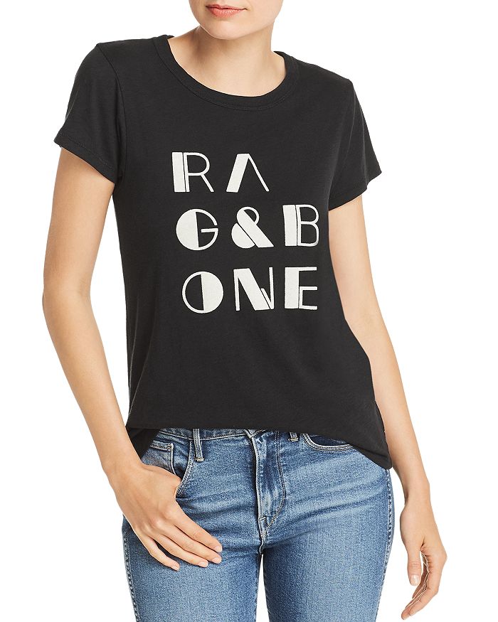 rag bone Vintage Flocked Logo Tee Bloomingdale s