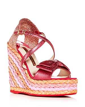 SOPHIA WEBSTER WOMEN'S BONNIE 140 PLATFORM WEDGE ESPADRILLE SANDALS,SHS19015