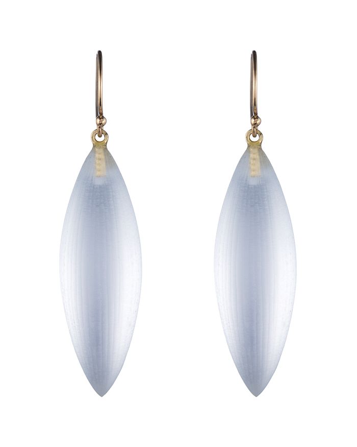 Alexis Bittar Textured Lucite Drop Earrings In Silver