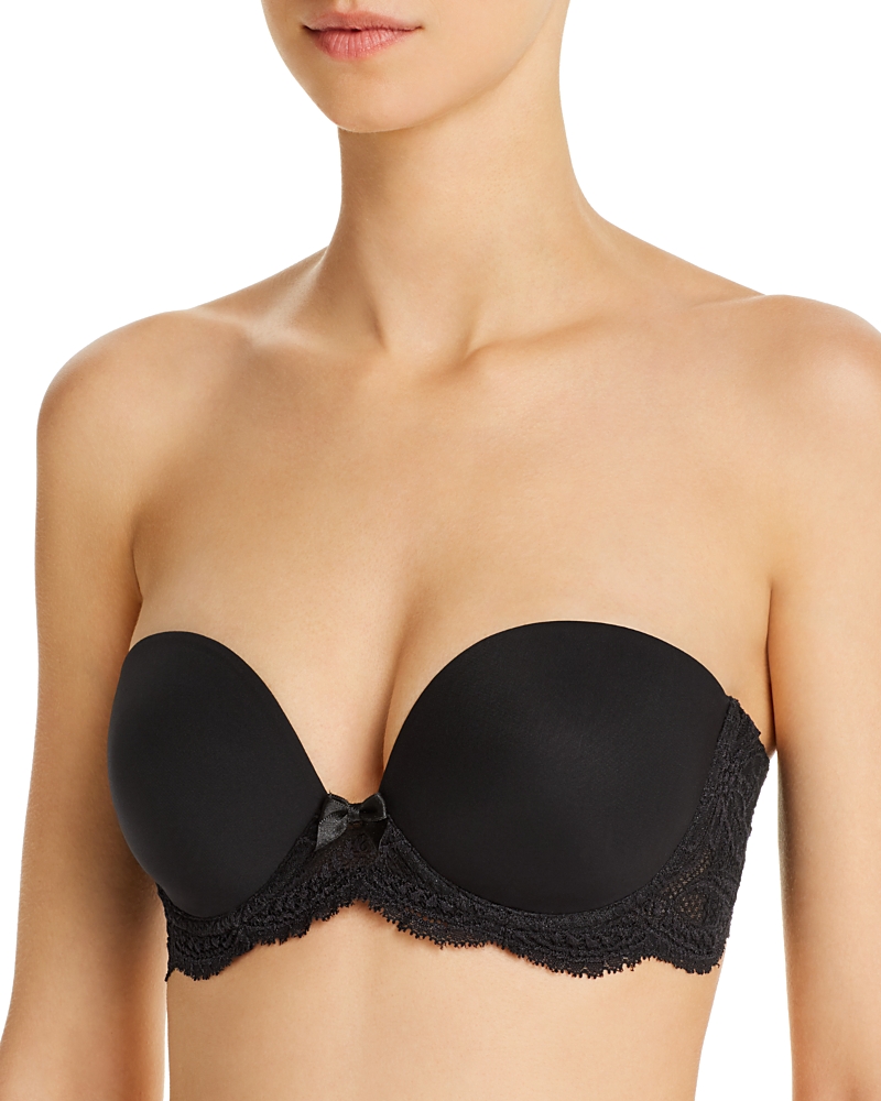 Simone Perele Caresse Strapless Plunge Bra In Black