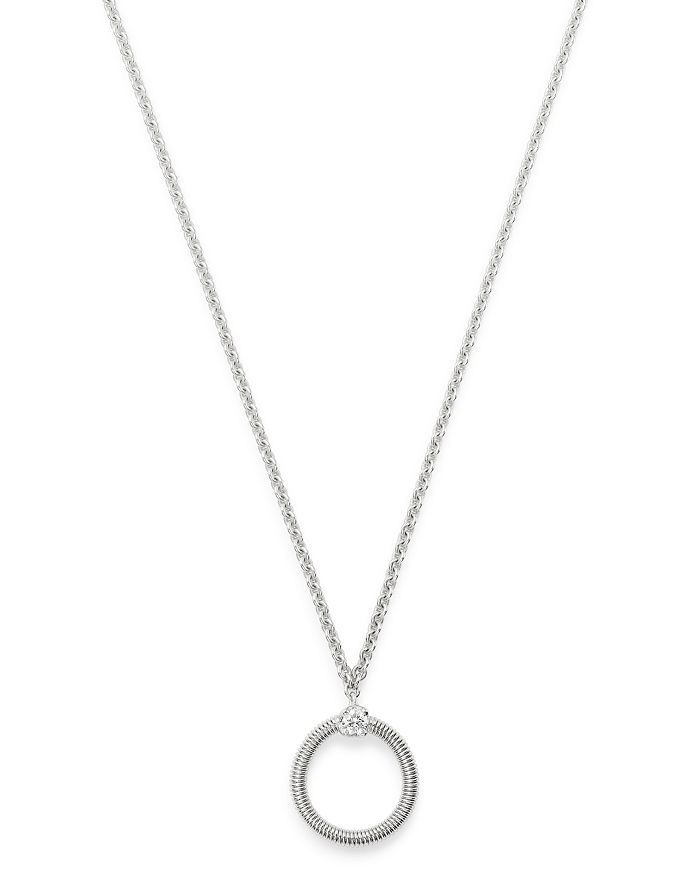 Marco Bicego 18K Gold Bi49 Diamond Small Circle Pendant Necklace, 17