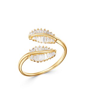Bloomingdale's - Baguette Diamond Feather Ring in 14K Yellow Gold, 0.45 ct. t.w. - 100% Exclusive