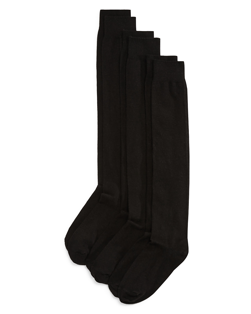 Hue Flat Knit Knee Socks, Set of 3