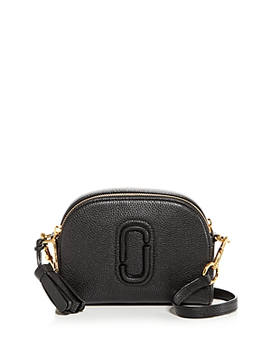 Marc Jacobs Shutter Leather Crossbody In Black/gold