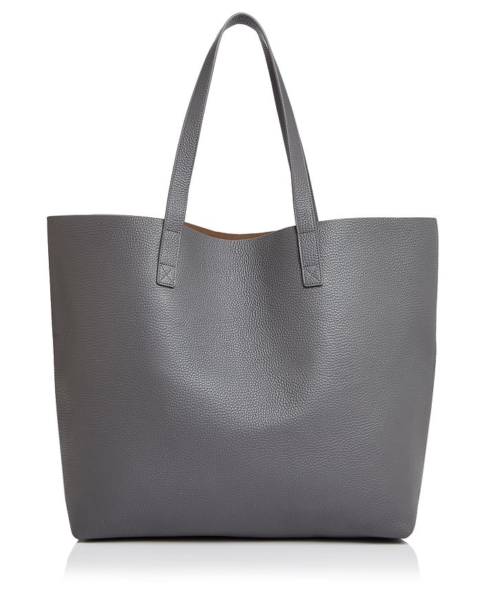 Aqua Pebbled Leather Tote - 100% Exclusive In Gray/gold | ModeSens