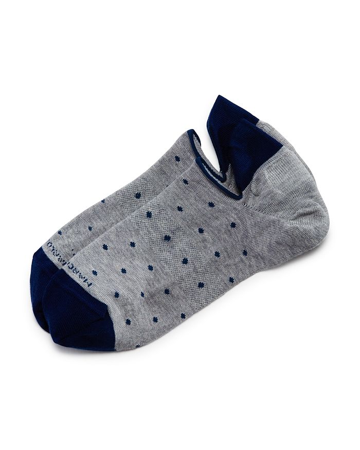 Marcoliani Invitouch Polka Dot No-show Socks In Gray