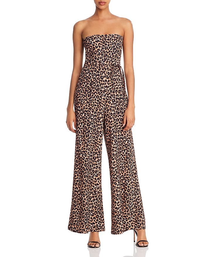 LIKELY EMILE STRAPLESS LEOPARD PRINT JUMPSUIT,YP1283237Y