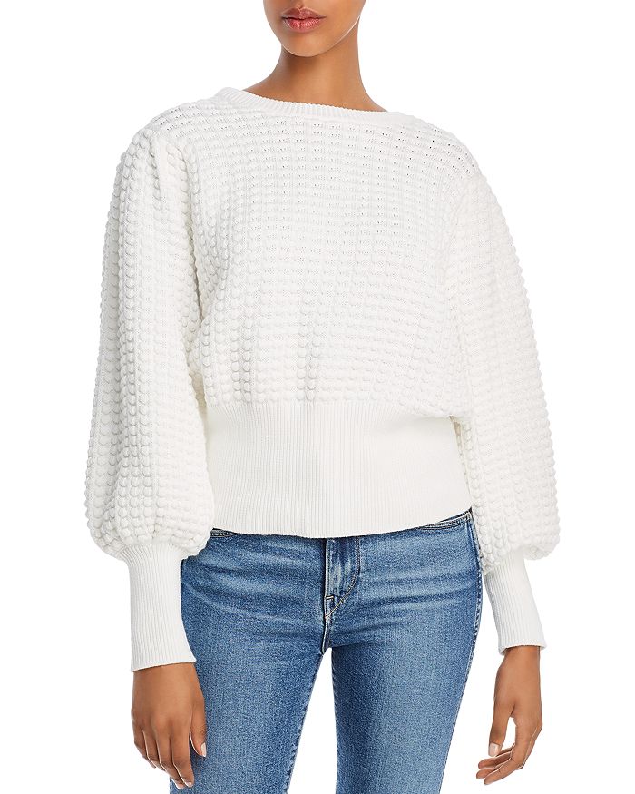 FRENCH CONNECTION Mozart Popcorn Knit Cotton Sweater Bloomingdale s