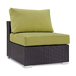 Modway Convene Outdoor Patio Armless Chair In Espresso Peridot