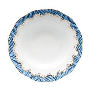 Herend Fishscale Soup Plate In Blue