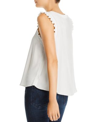 Lenore Ruffle-Trimmed Silk Top