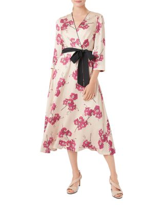 hobbs pink floral dress