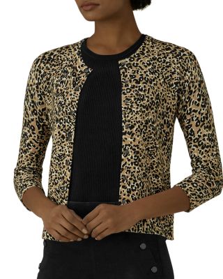 Karen millen animal print on sale cardigan