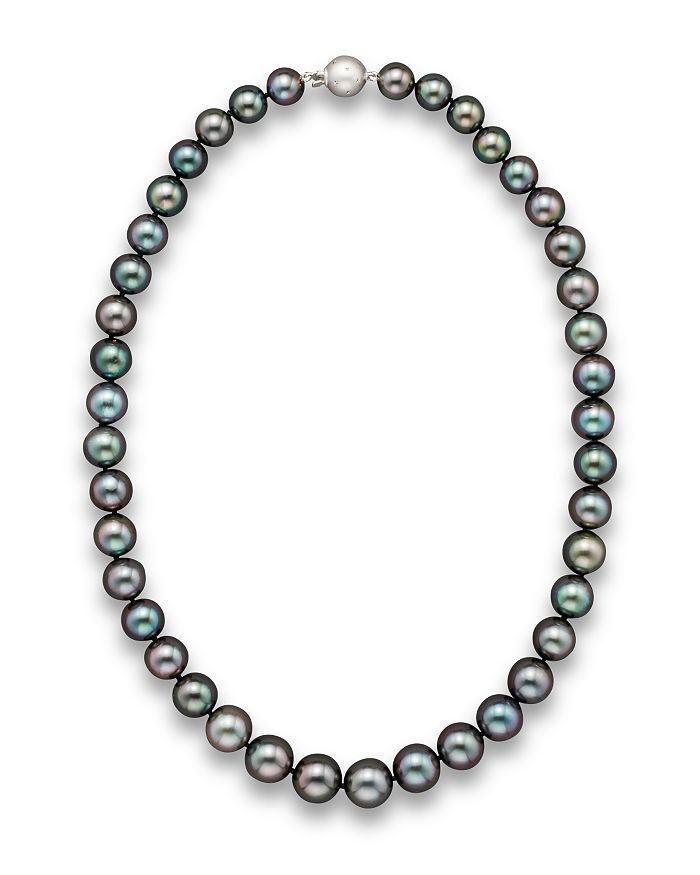 Bloomingdale's Tahitian Black Cultured Pearl Necklace, 18 In Black/multi