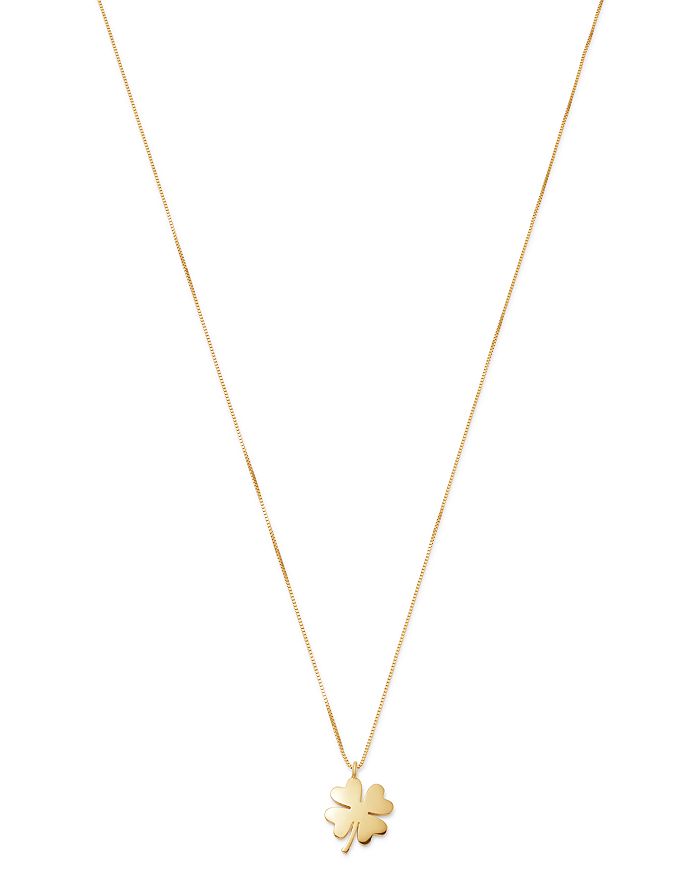 Bloomingdale's Clover Pendant Necklace in 14K Yellow Gold, 18