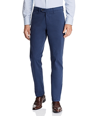 Click to view more detailed imagery on our partner's website Canali Cotton Stretch Garment-washed Regular Fit Chino Pants In Blue