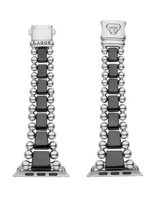 Smart Caviar Black Ceramic Apple™ Watch Bracelet, 42-44mm