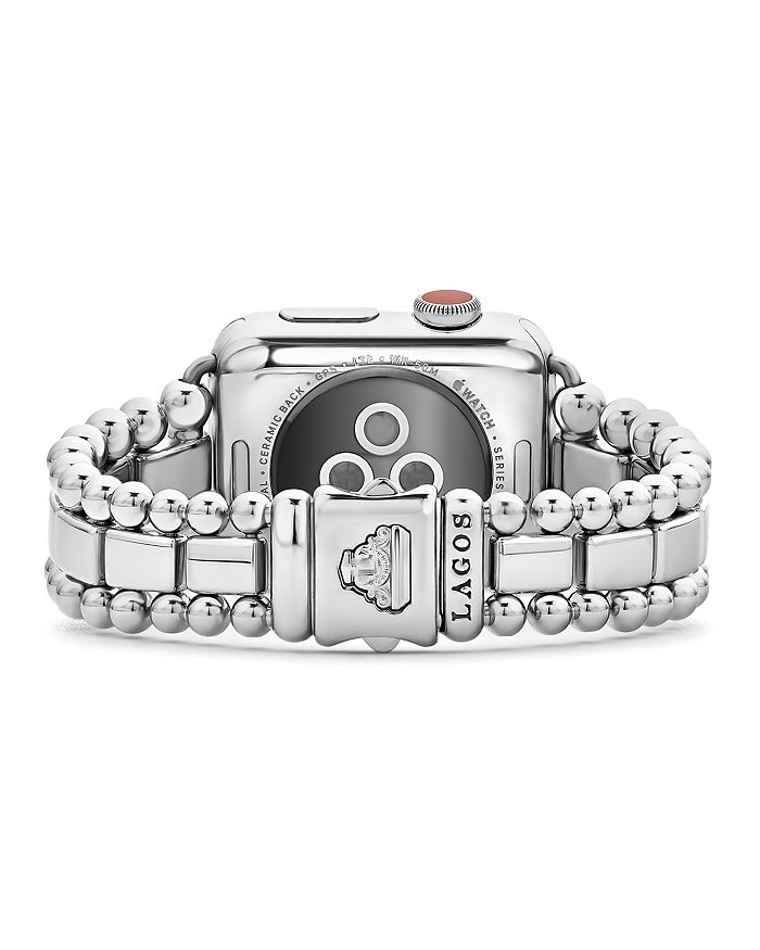 Shop Lagos Smart Caviar Stainless Steel Apple Watch Bracelet, 38-44mm In Silver