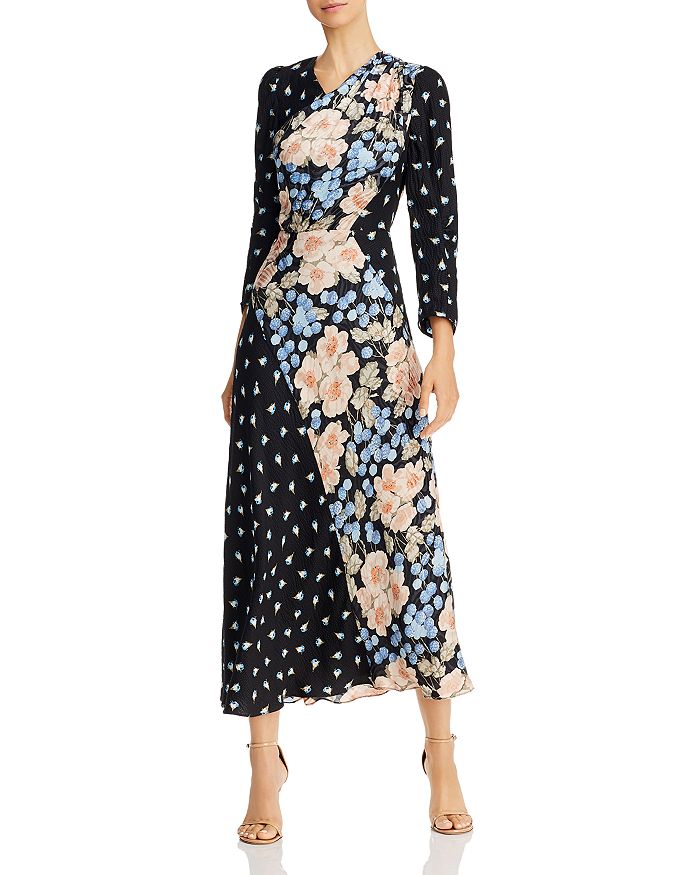 Rebecca Taylor Mixed Print Floral Maxi Dress | Bloomingdale's